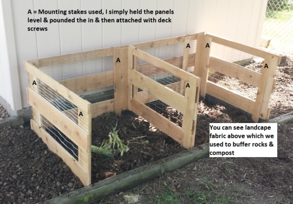 Completed compost bin