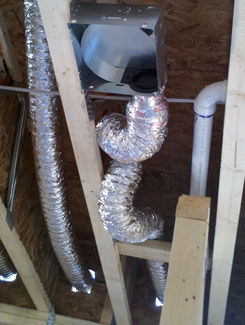 type of duct for bathroom exhaust fan