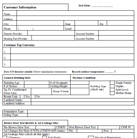 building energy audit checklist