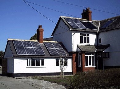 UK house with PV Panels