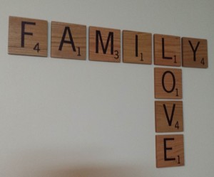 scrabble tile wall art design